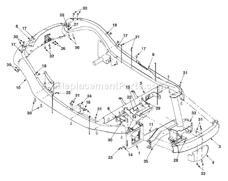 Page H Diagram and Parts List for 13B-325-401 2001 Yard Man Lawn Tractor